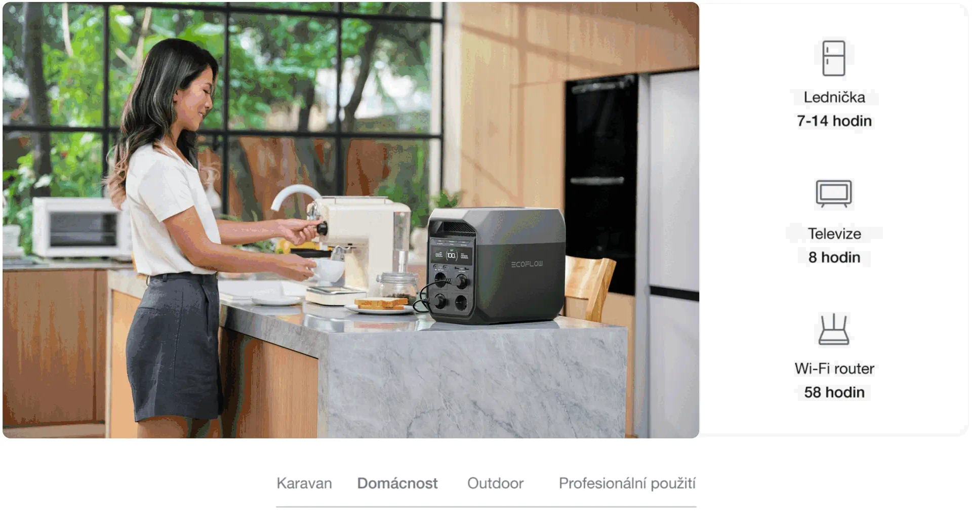 EcoFlow - DELTA 3 - bateriová stanice v domácnosti